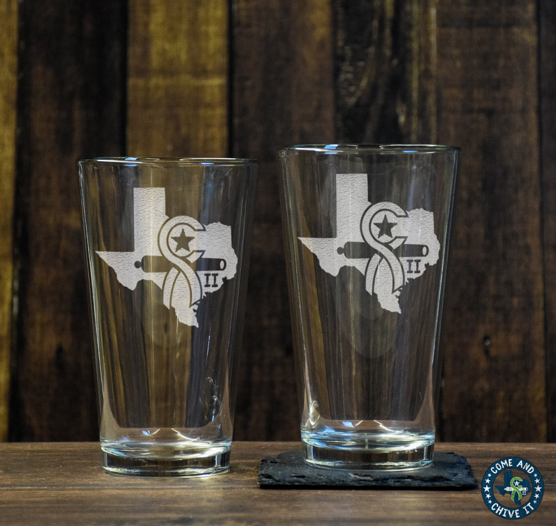 Texas Chive Pint Glass Set