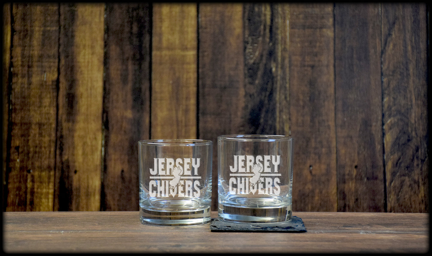 Jersey Devil Chivers Low Ball Glass Set