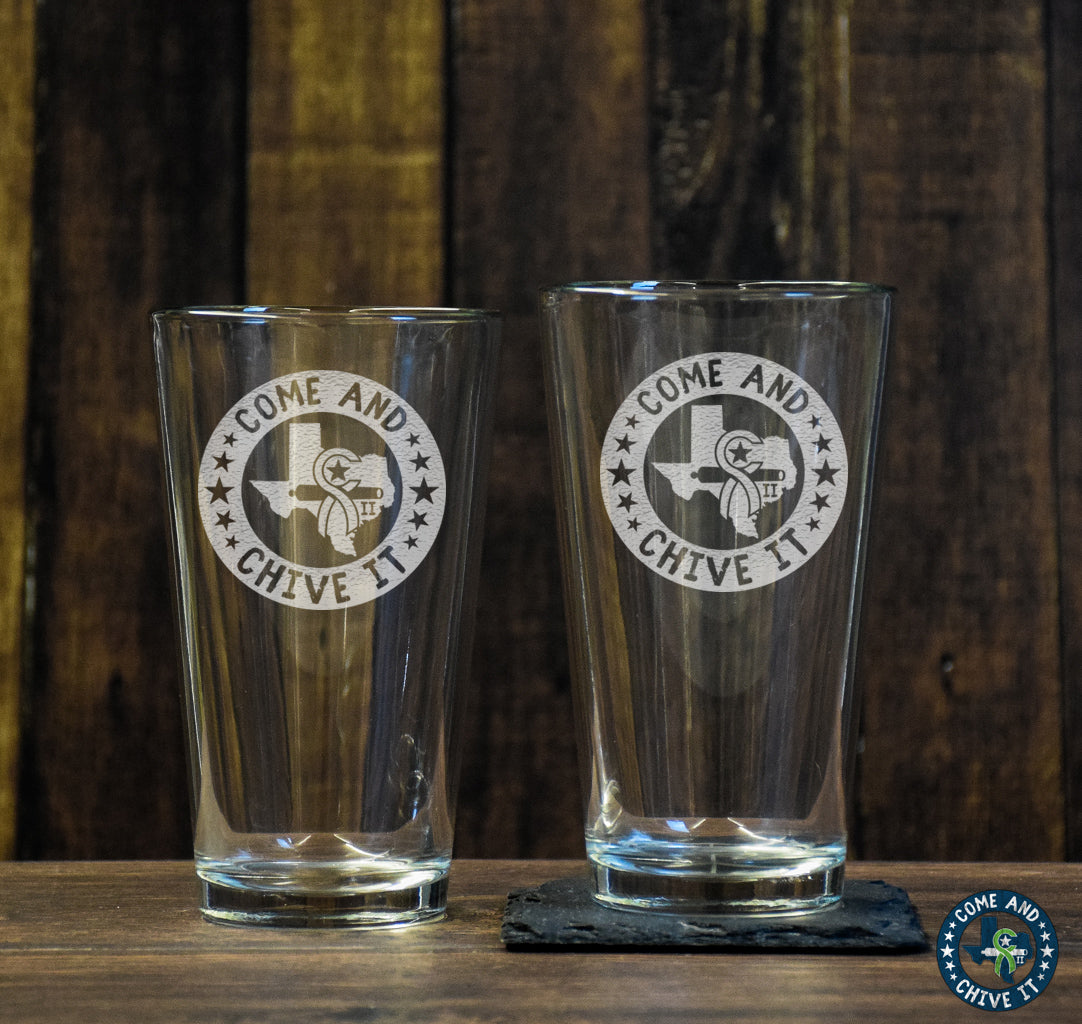 Come and Chive It Pint Glass Set