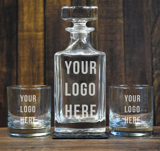 Custom Low Ball Decanter Set